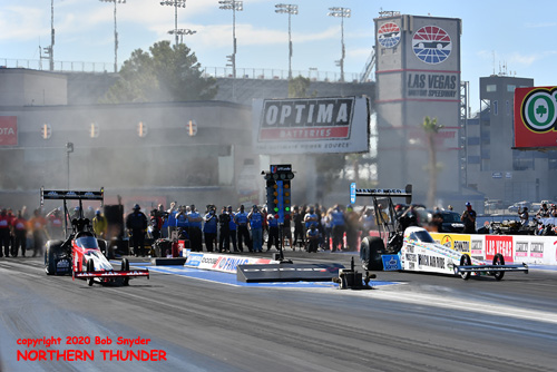 Doug Kalitta (left) vs 
Justin Ashley (right)